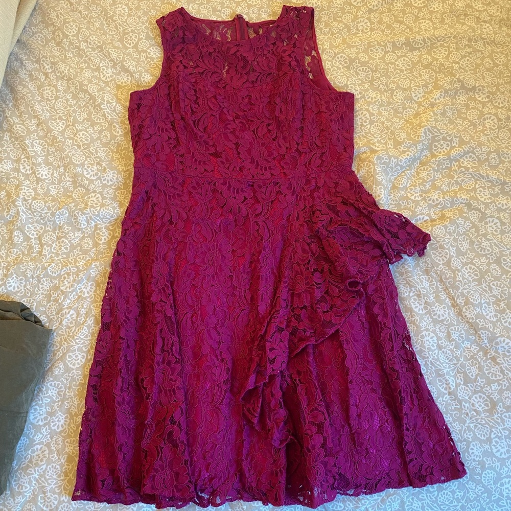 Eliza J lace dress magenta